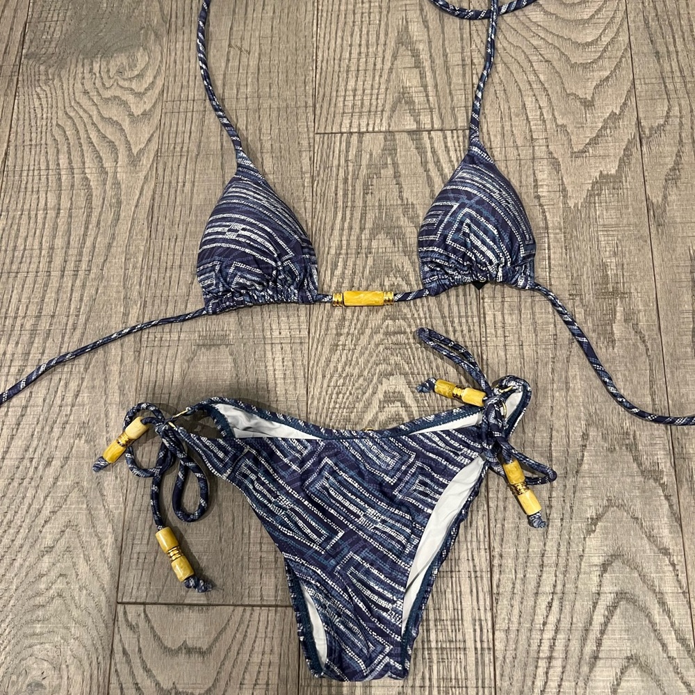 Blue printed bikini